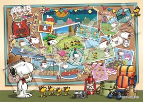 エポック社 500ピース ジグソーパズル PEANUTS スヌーピー ビーグルスカウト （38×53cm） 06-708s のり付き ヘラ付き 点数券付き EPOCH